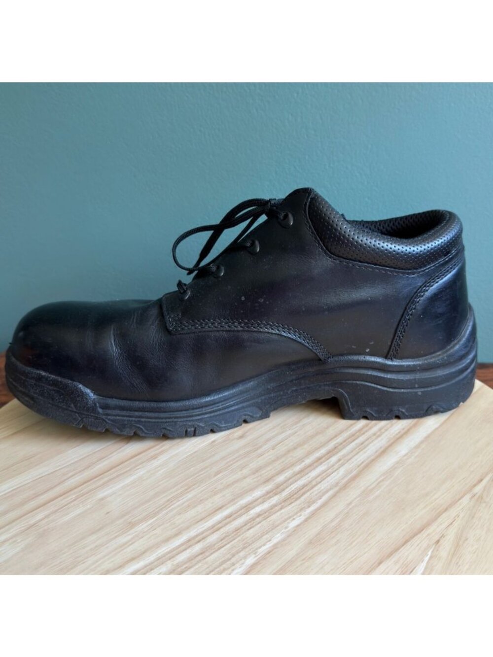 Timberland PRO TiTAN Mens Size 13 Alloy Toe Oxford Black Leather TB 040044 001 - Picture 12 of 16